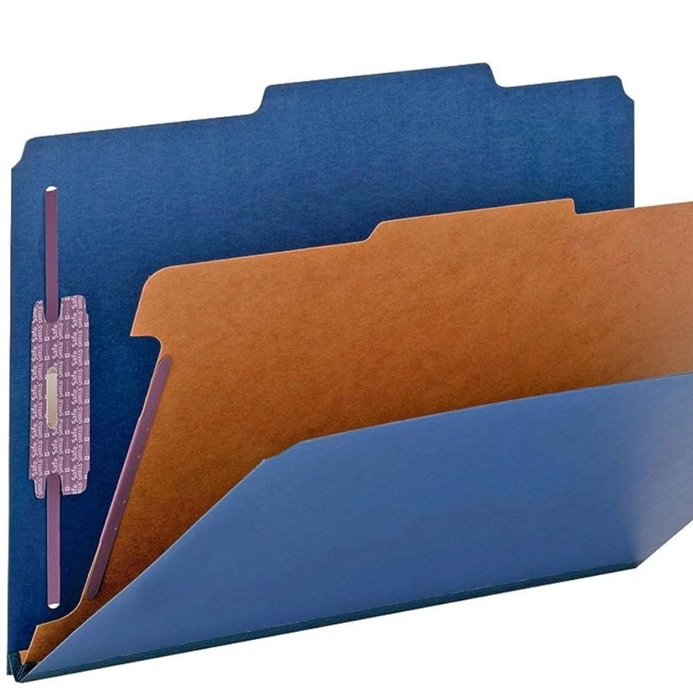SMEAD Pressboard Classification File Folder with SafeSHIELD Fasteners
